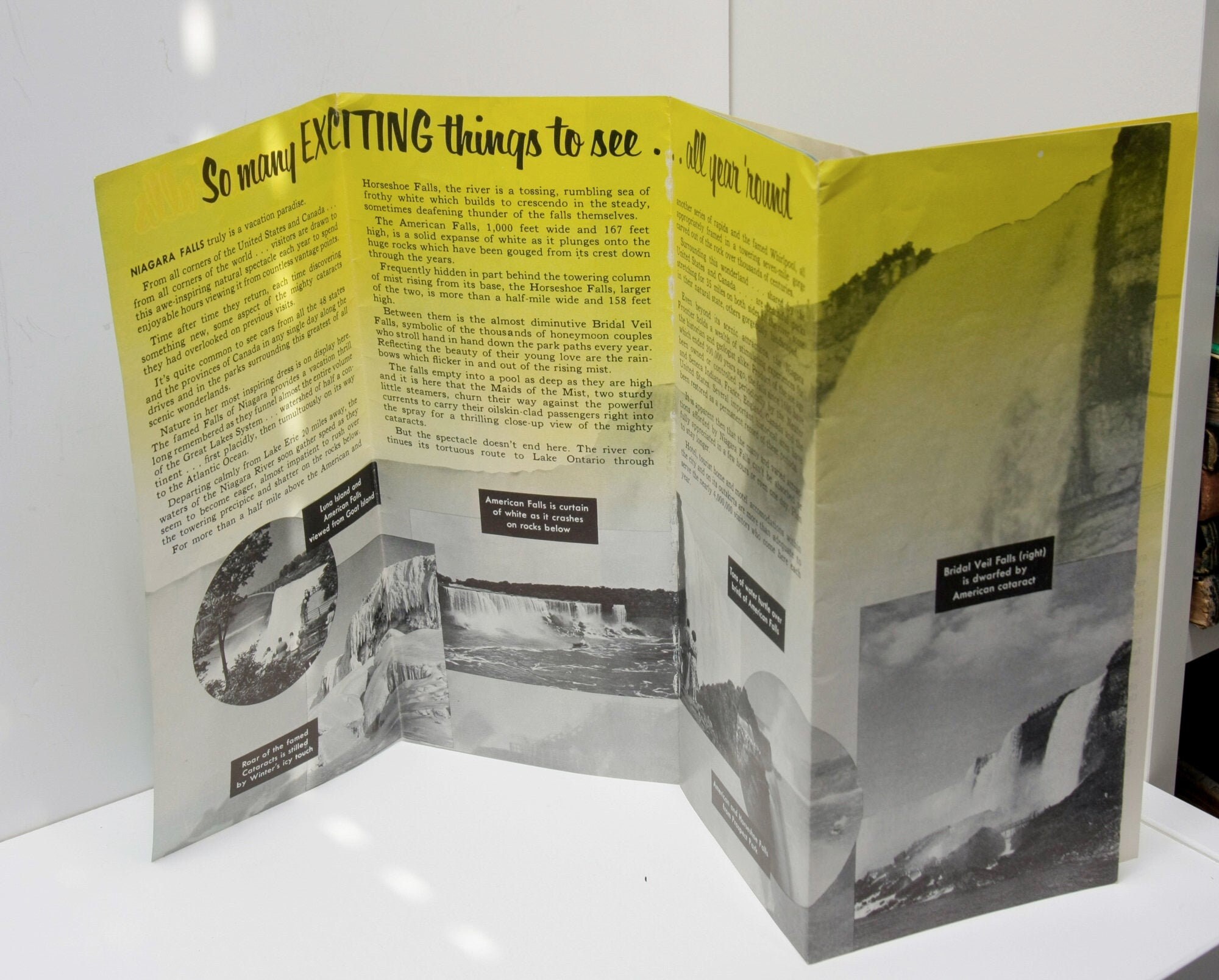 Niagara Falls tourist rack pamphlet 1954 Schoellkopf Station #3 - Image 5