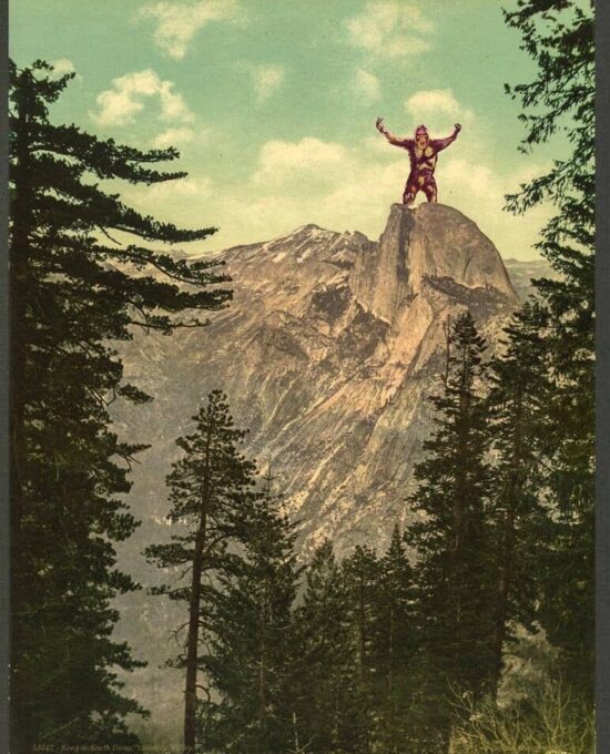King Kong at Yosemite’s Half-dome 1936 custom poster