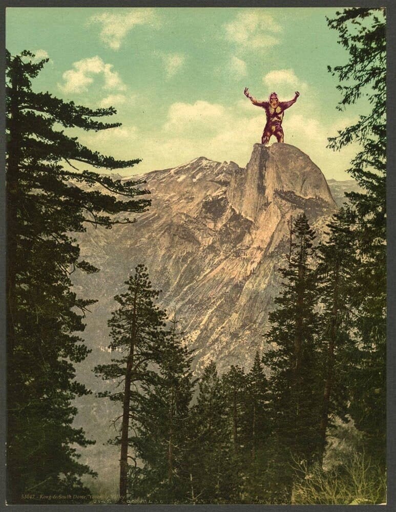 King Kong at Yosemite's Half-dome 1936 custom poster