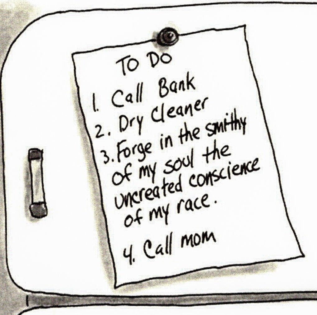 For the readers kitchen "James Joyce's refrigerator" Vintage book page