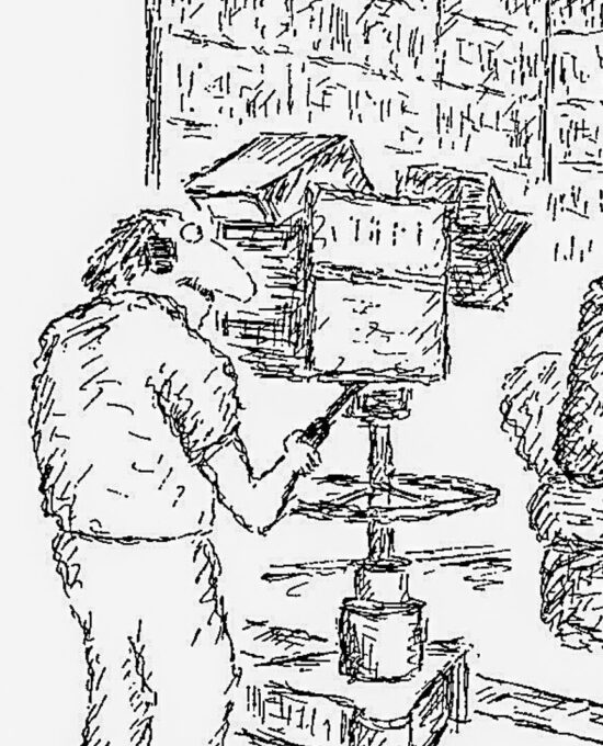 Literary Humor art “…boil your book down to a few words…” Vintage book page