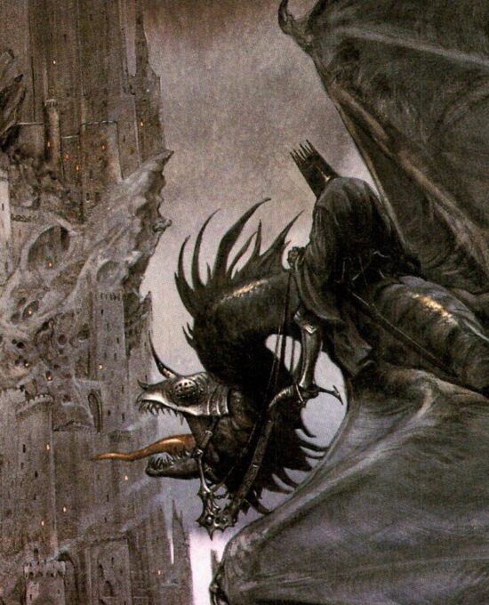 The Dark Tower by John Howe from The Two Towers Vintage art-book page