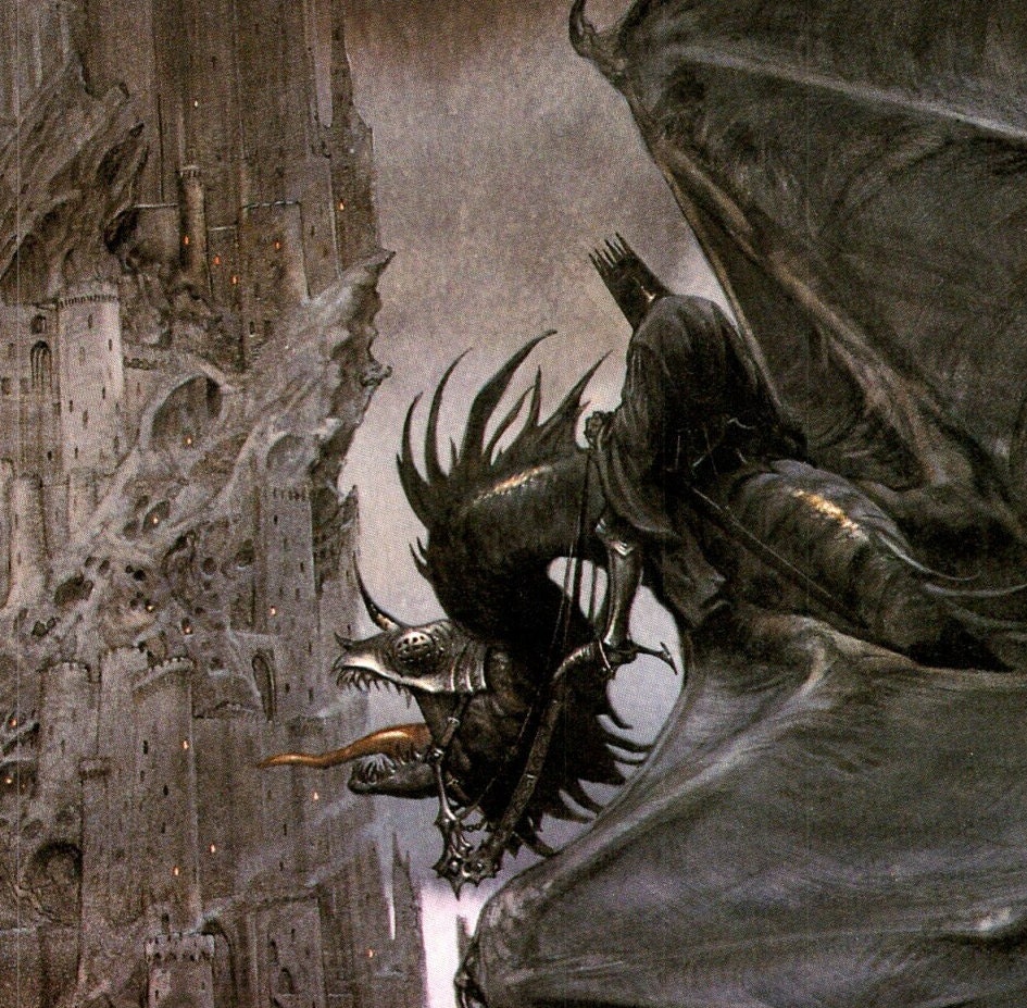 The Dark Tower by John Howe from The Two Towers Vintage art-book page - Image 2