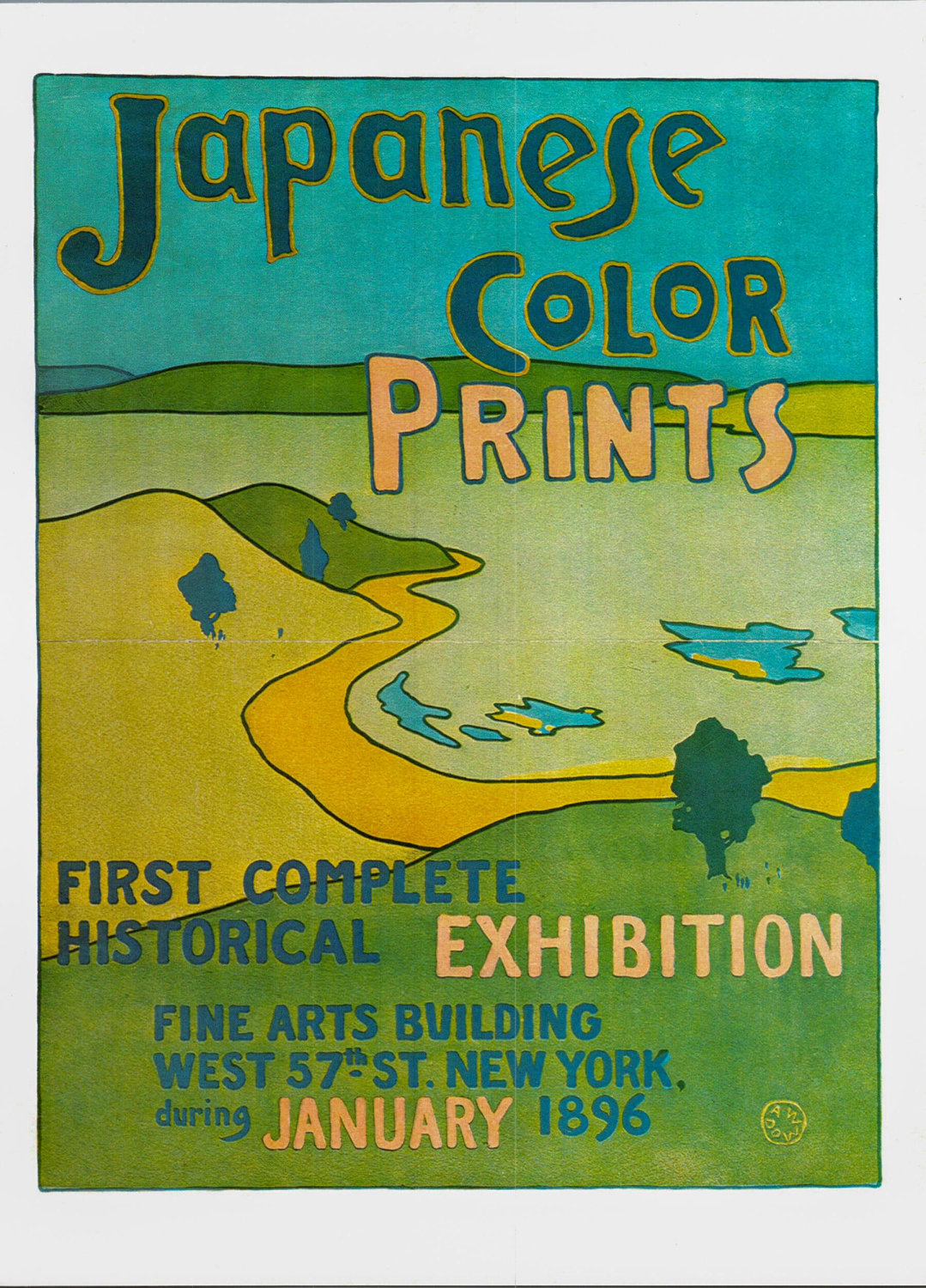 Arthur Dow "Japanese print exhibition" Vintage art-book page - Image 2