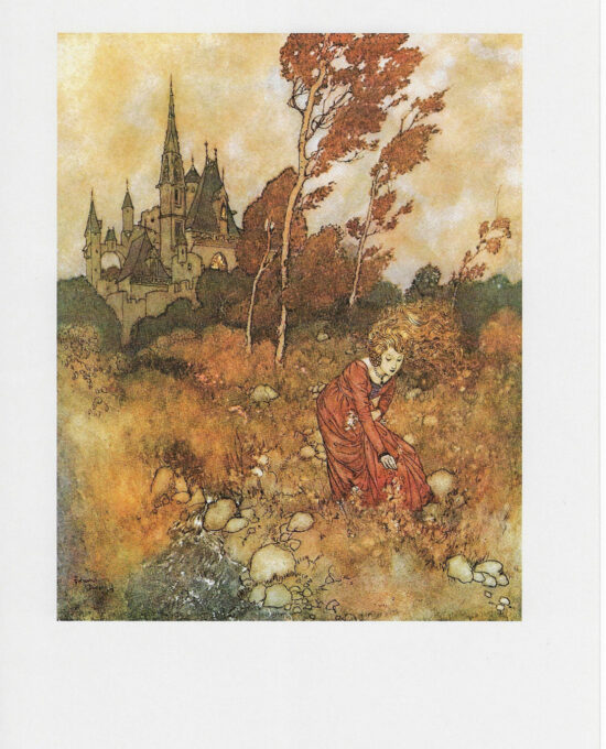 Edmund Dulac ‘The Wind’s Tale’ Vintage Art Book Page – 1911