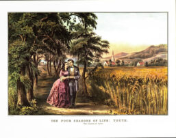 Currier & Ives Print: The Four Seasons of Life - Youth, 1868 Vintage Book Page