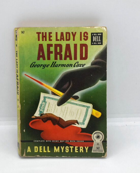 Dell Mapback “The Lady Is Afraid” c1943 George Harmon Coxe Gerald Gregg cover art