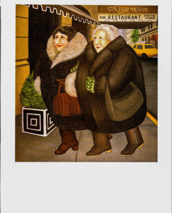 Beryl Cook “Bar and Barbara” 1985 Vintage art book page The Algonquin 44th Street