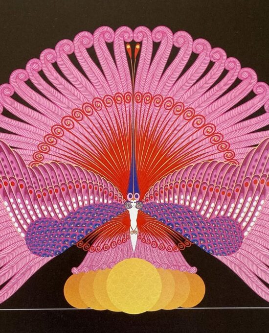 Vintage Erte Art Deco Print: Phoenix Triumphant Book Page