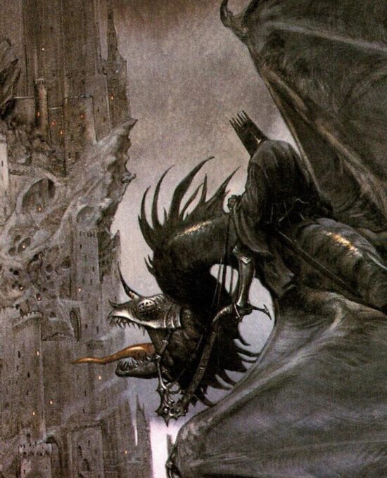 The Dark Tower by John Howe from The Two Towers Vintage art-book page