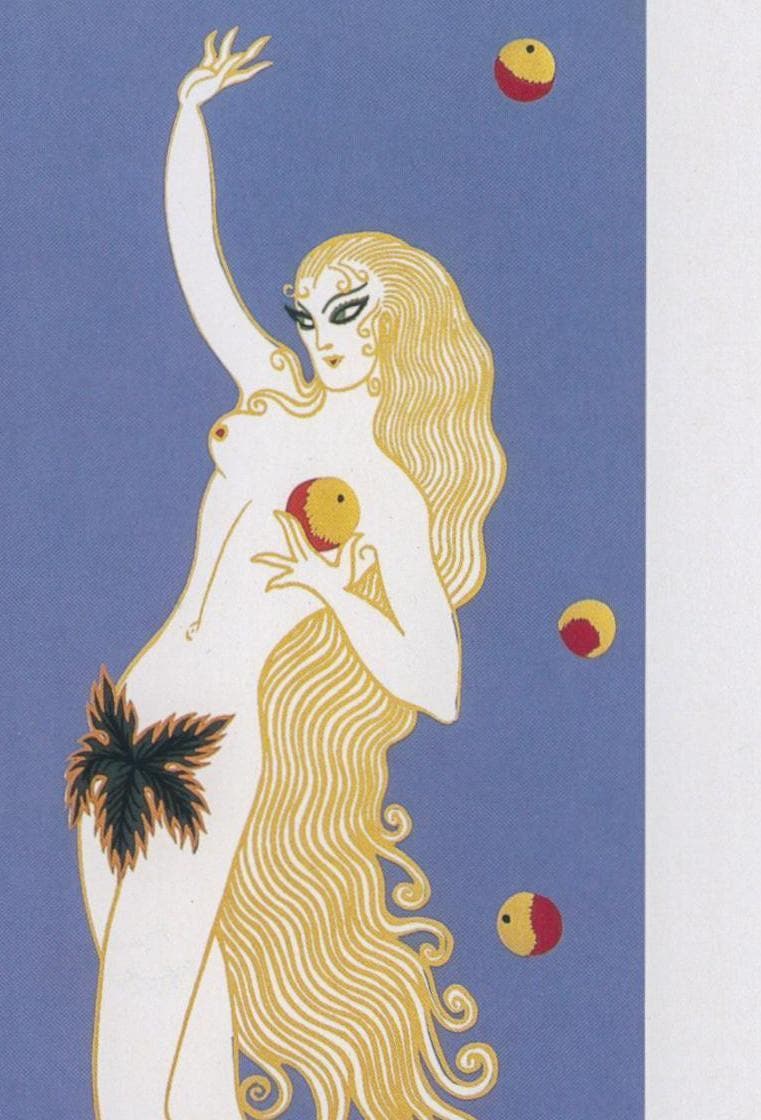 Vintage Erte Art Deco Print: Adam and Eve, Satin Finish (10x13.5") - Image 3