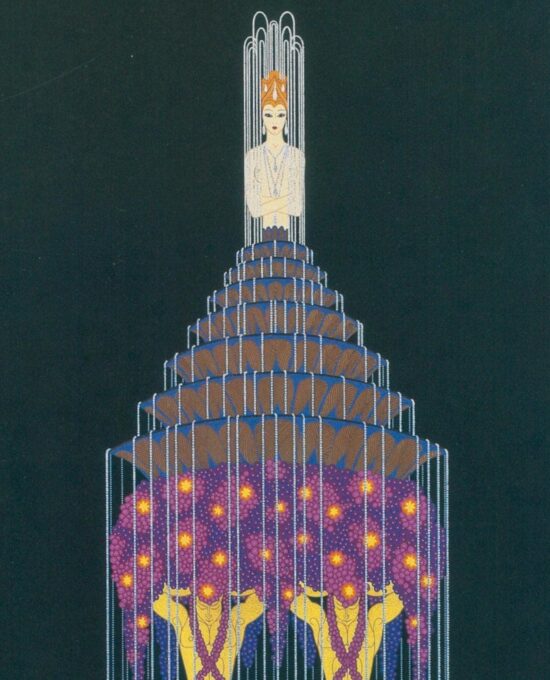 Erte Art Deco “Perfume” Print: 1988 Vintage Book Page (10×13.5″)