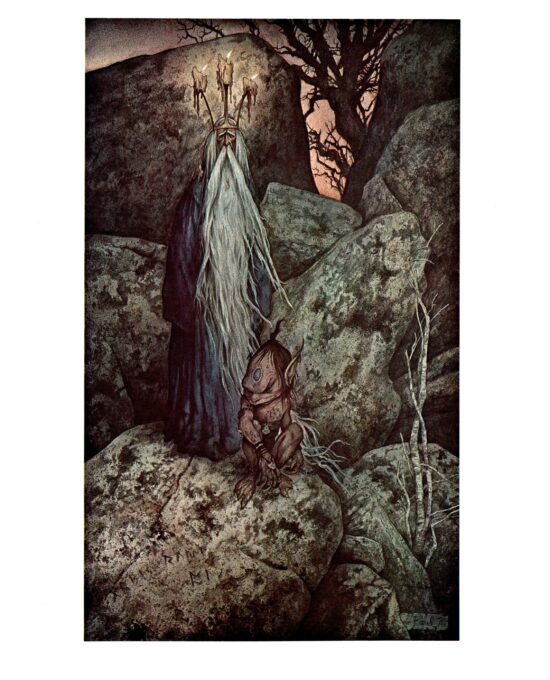 Brian Froud “The Watchers” Vintage Art Book Page – 1976