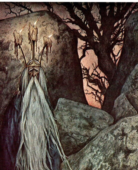 Brian Froud “The Watchers” Vintage Art Book Page – 1976