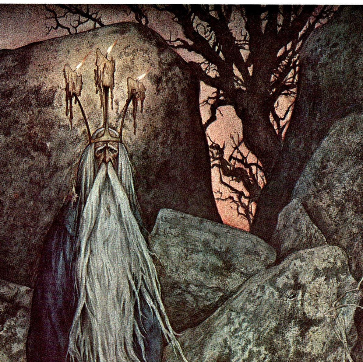 Brian Froud "The Watchers" Vintage Art Book Page - 1976 - Image 2