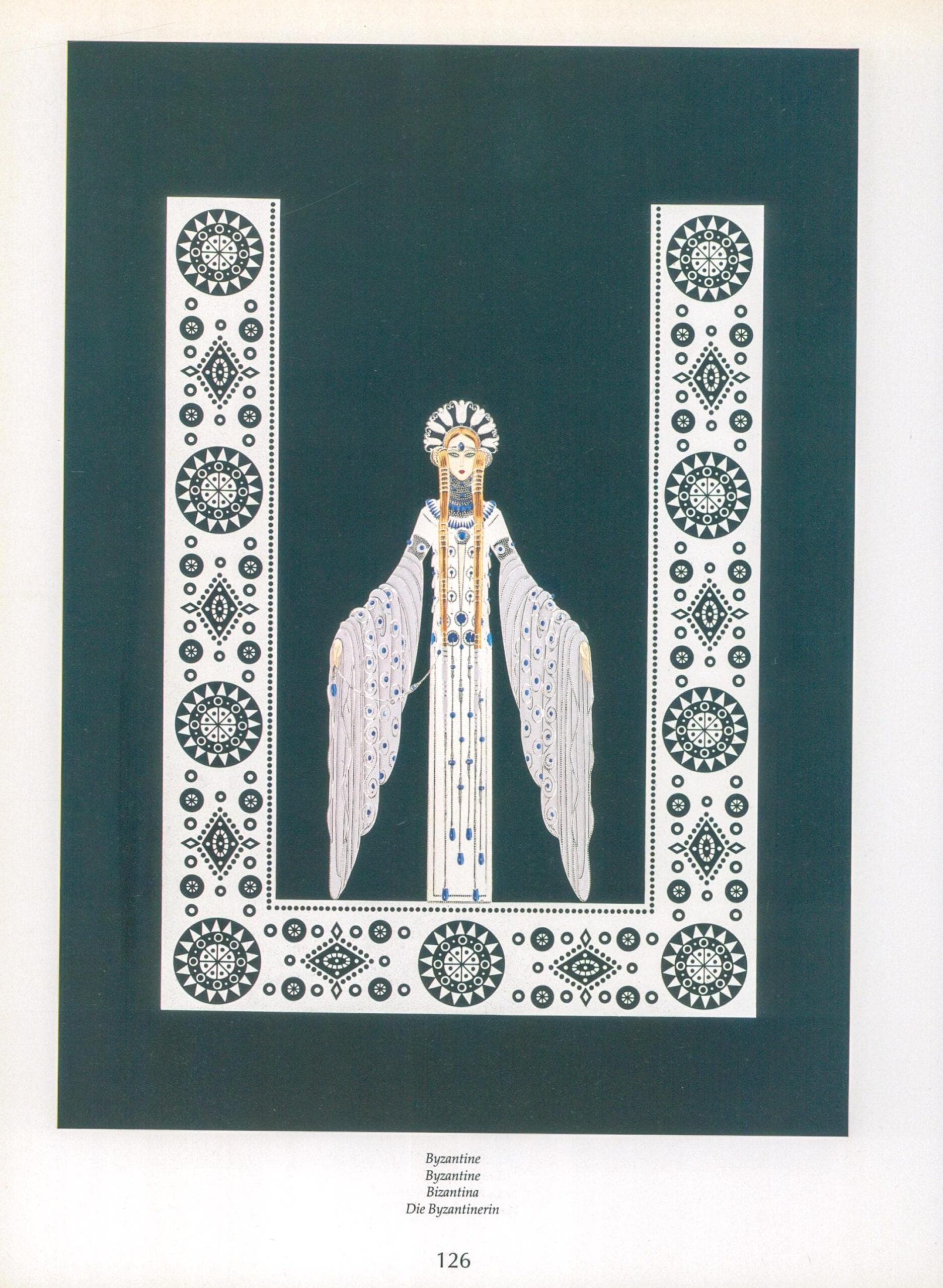 Vintage Erte Fantasy Print: "Byzantine" - Image 2