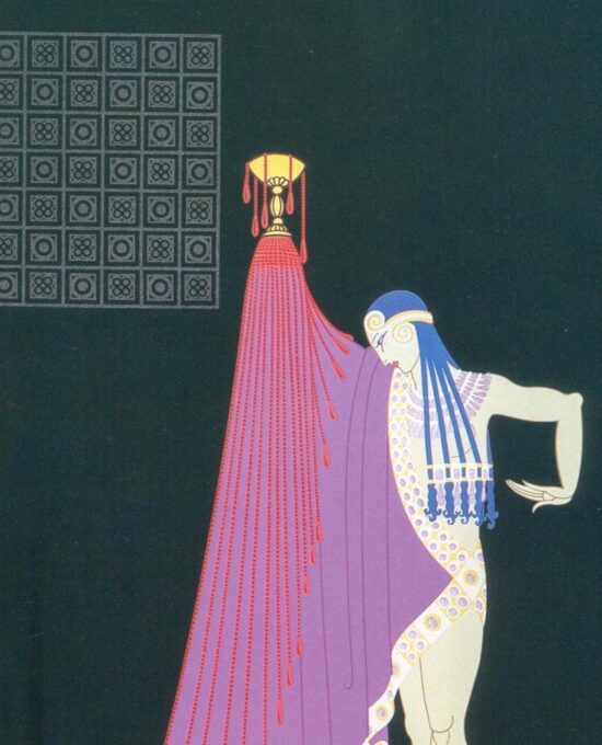 Vintage Erte Fashion Print: “The Slave/Pas de deux” Two-sided art book page