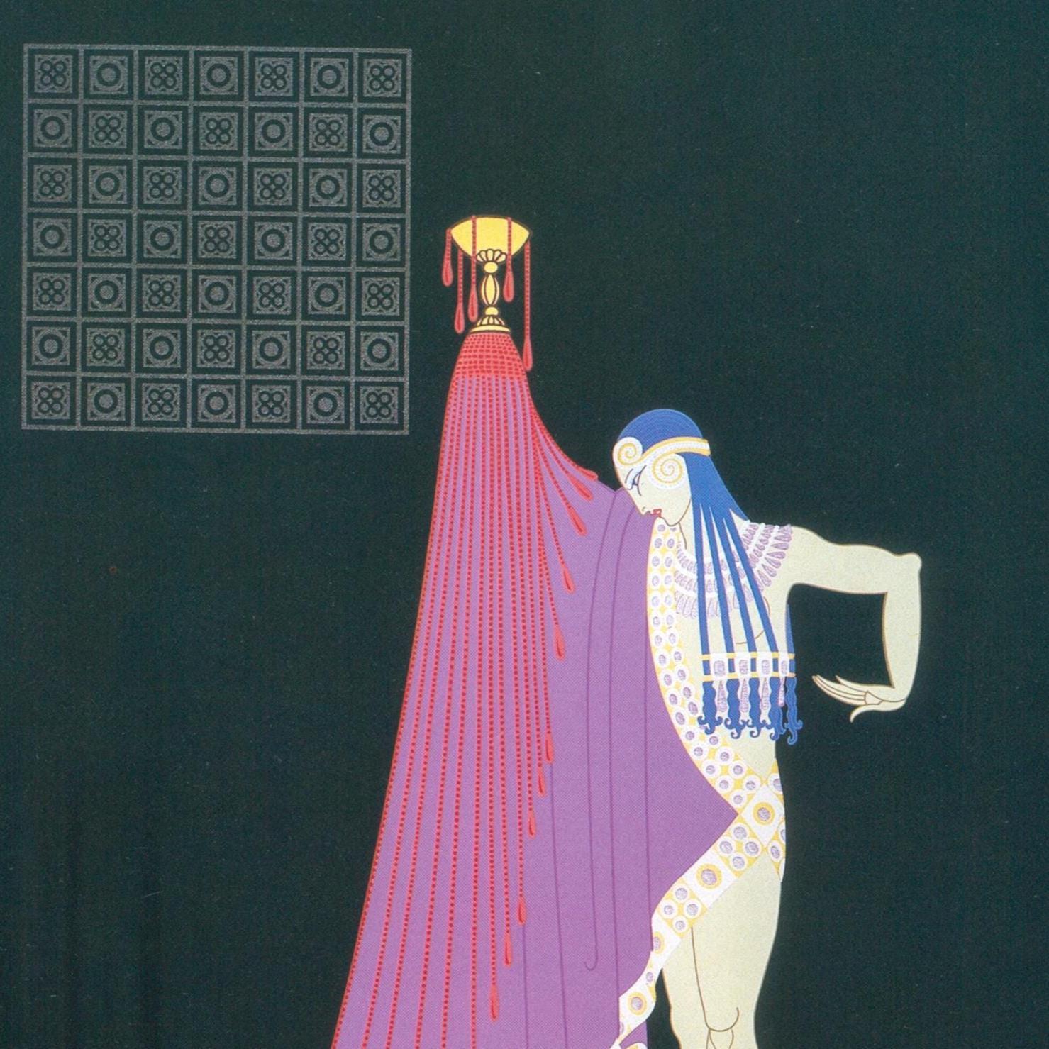 Vintage Erte Fashion Print: "The Slave/Pas de deux" Two-sided art book page