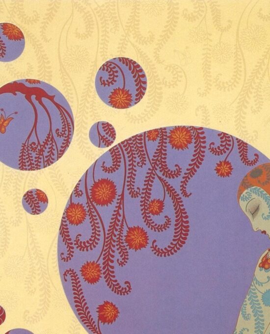 Vintage Erte Fashion Print: “Spring Shadows II/Copacabana” Two-sided art book page