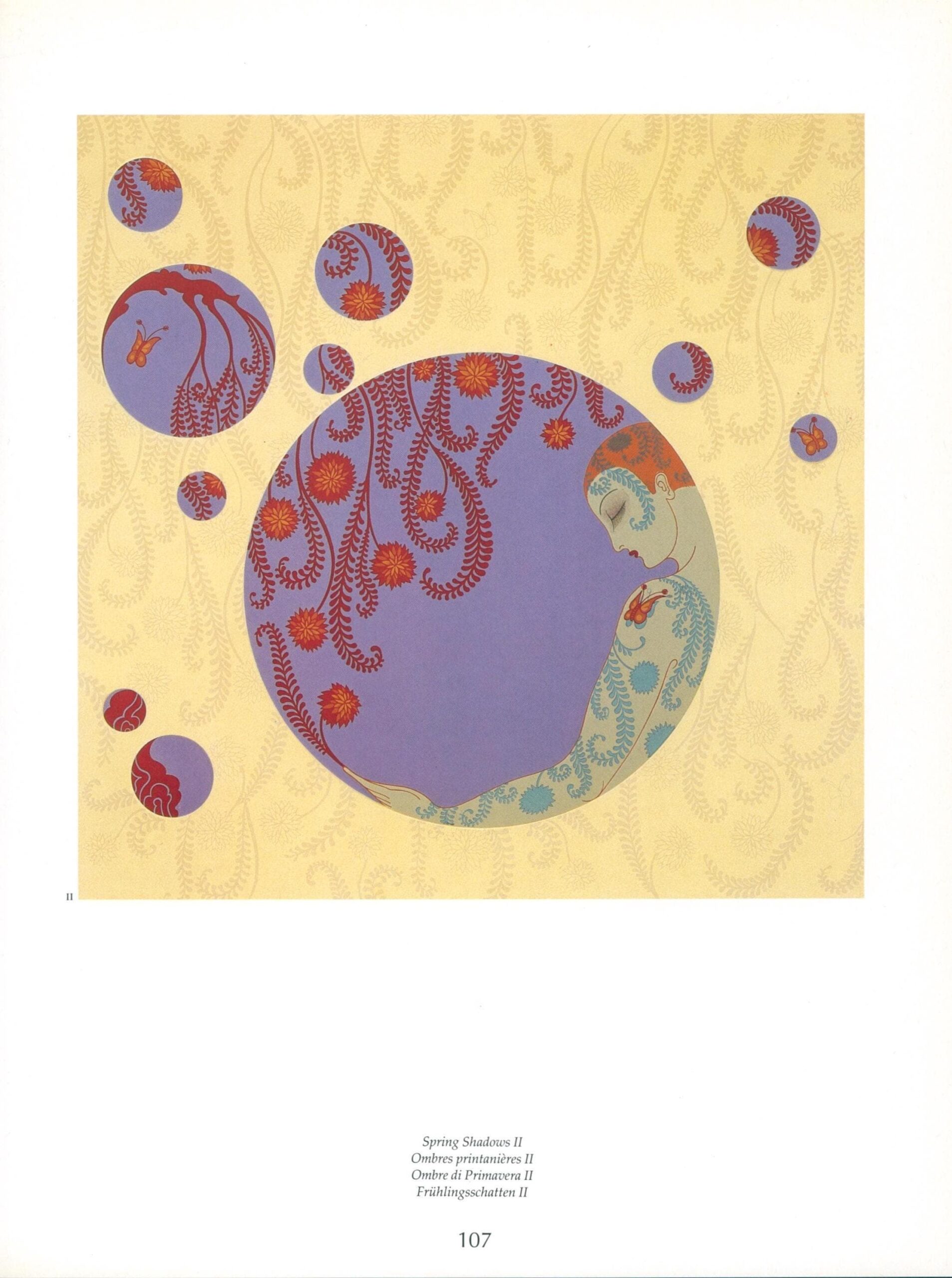 Vintage Erte Fashion Print: "Spring Shadows II/Copacabana" Two-sided art book page - Image 3