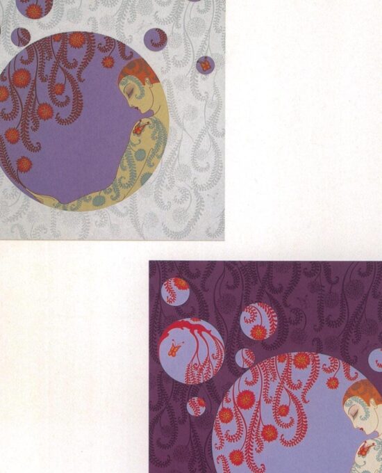 Vintage Erte Art Deco Print: “Opening Night/Spring Shadows” Two-Sided Book Page