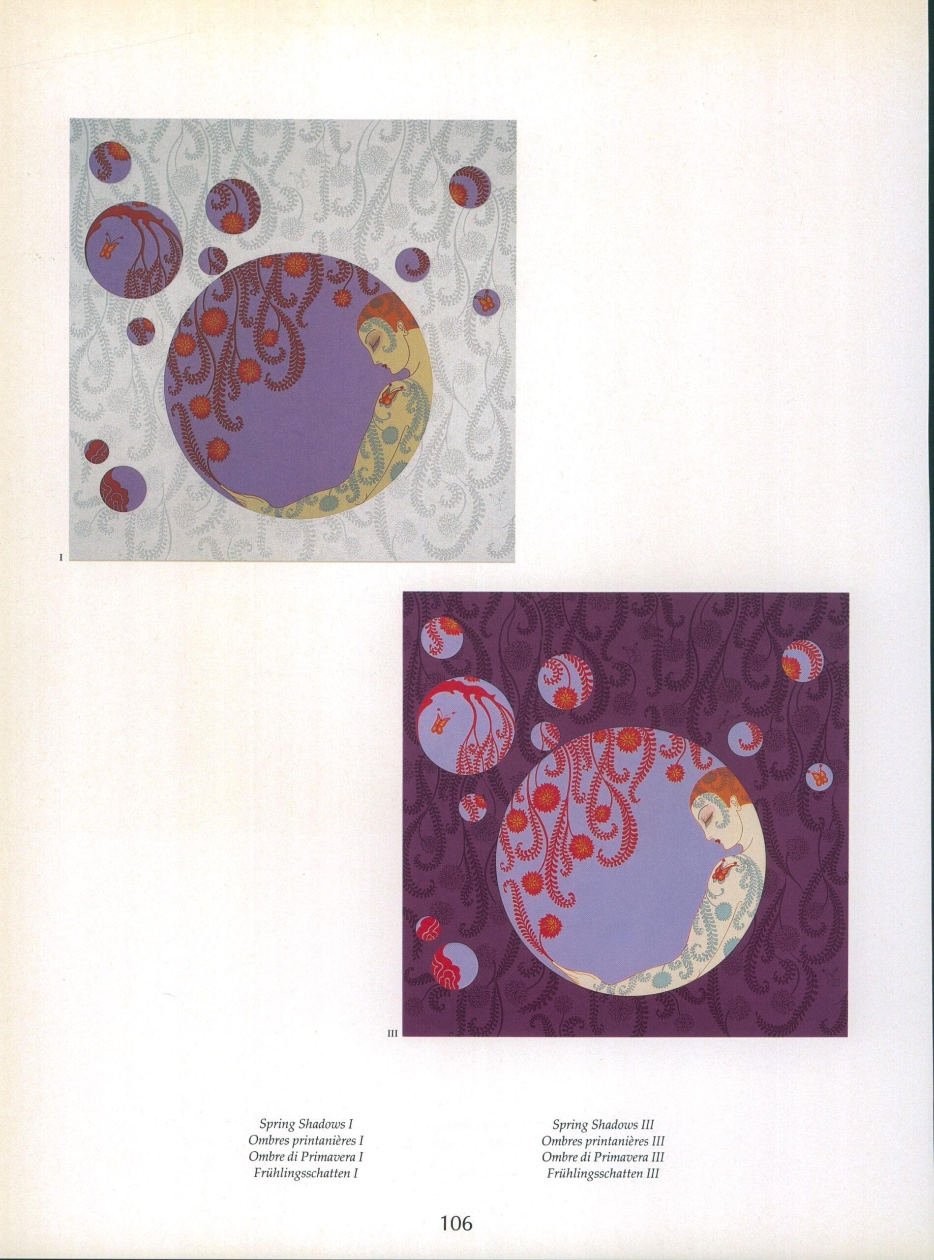 Vintage Erte Art Deco Print: "Opening Night/Spring Shadows" Two-Sided Book Page - Image 4