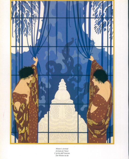 Vintage Erte Fantasy Print: “Winter’s Arrival”
