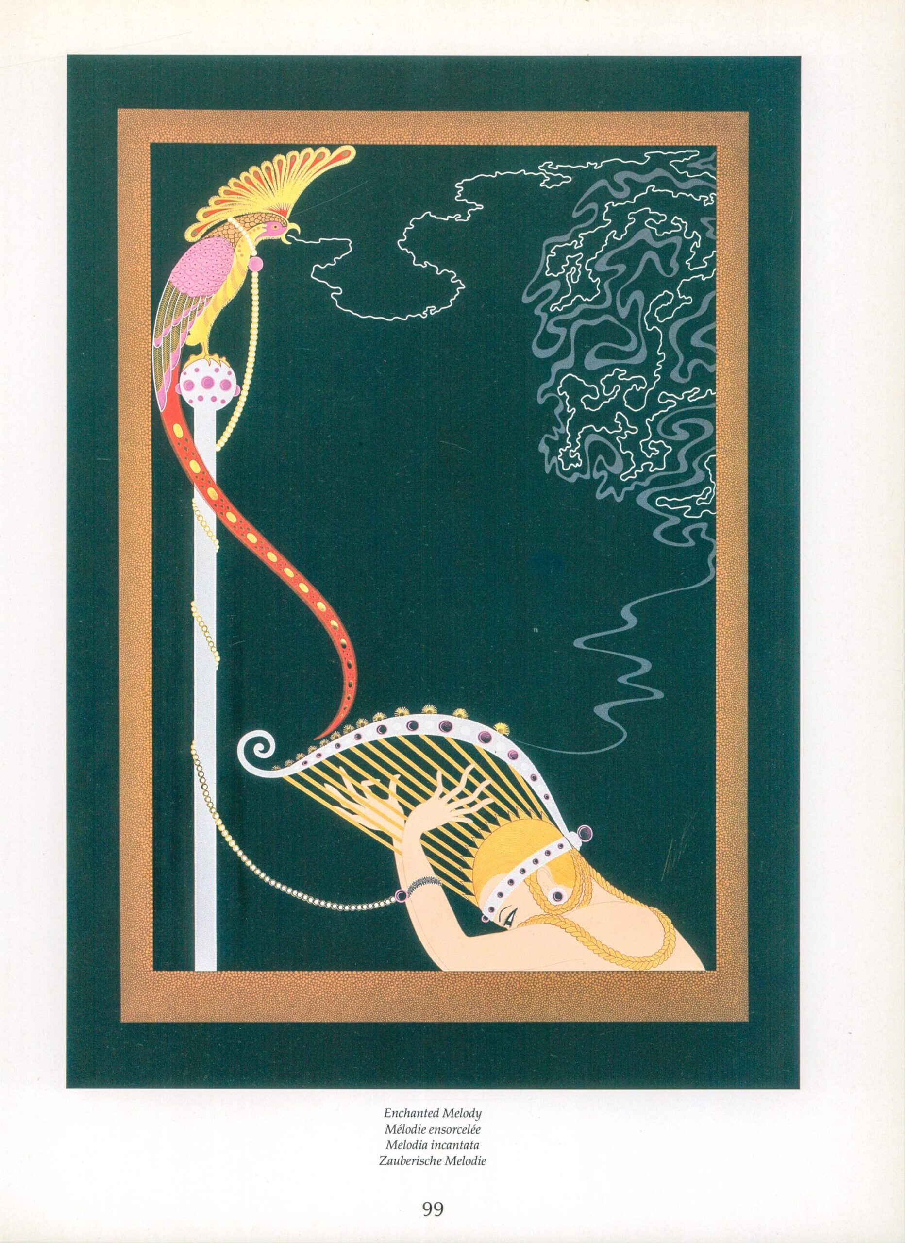 Vintage Erte Fantasy Print: "Enchanted Melody" - Image 5