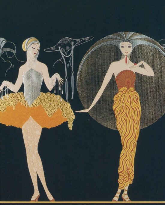 Erte Art Deco Print: “Morning, Day” Vintage Book Page (10×13.5″)