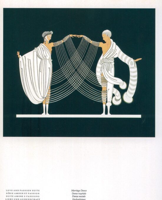 Vintage Erte Art Deco Print: “Marriage Dance” Illustration