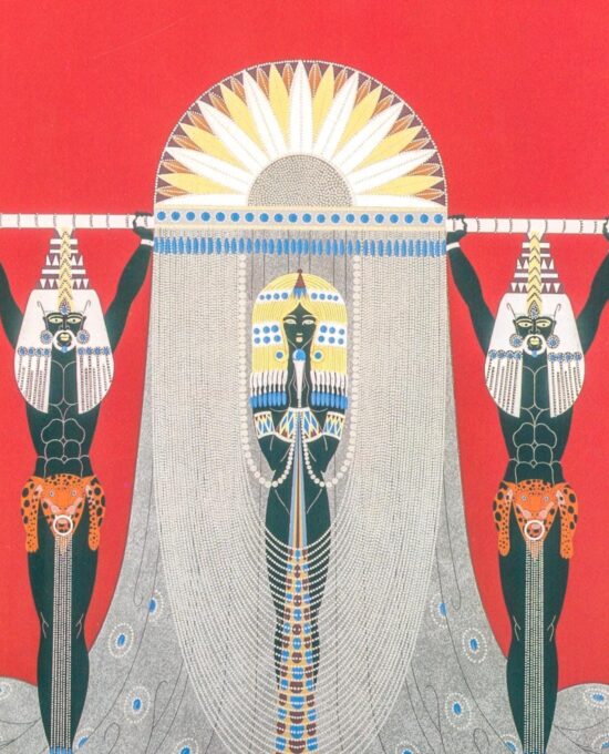 Vintage Erte Fashion Print: “Starstruck/The Egyptian” Two-sided art book page