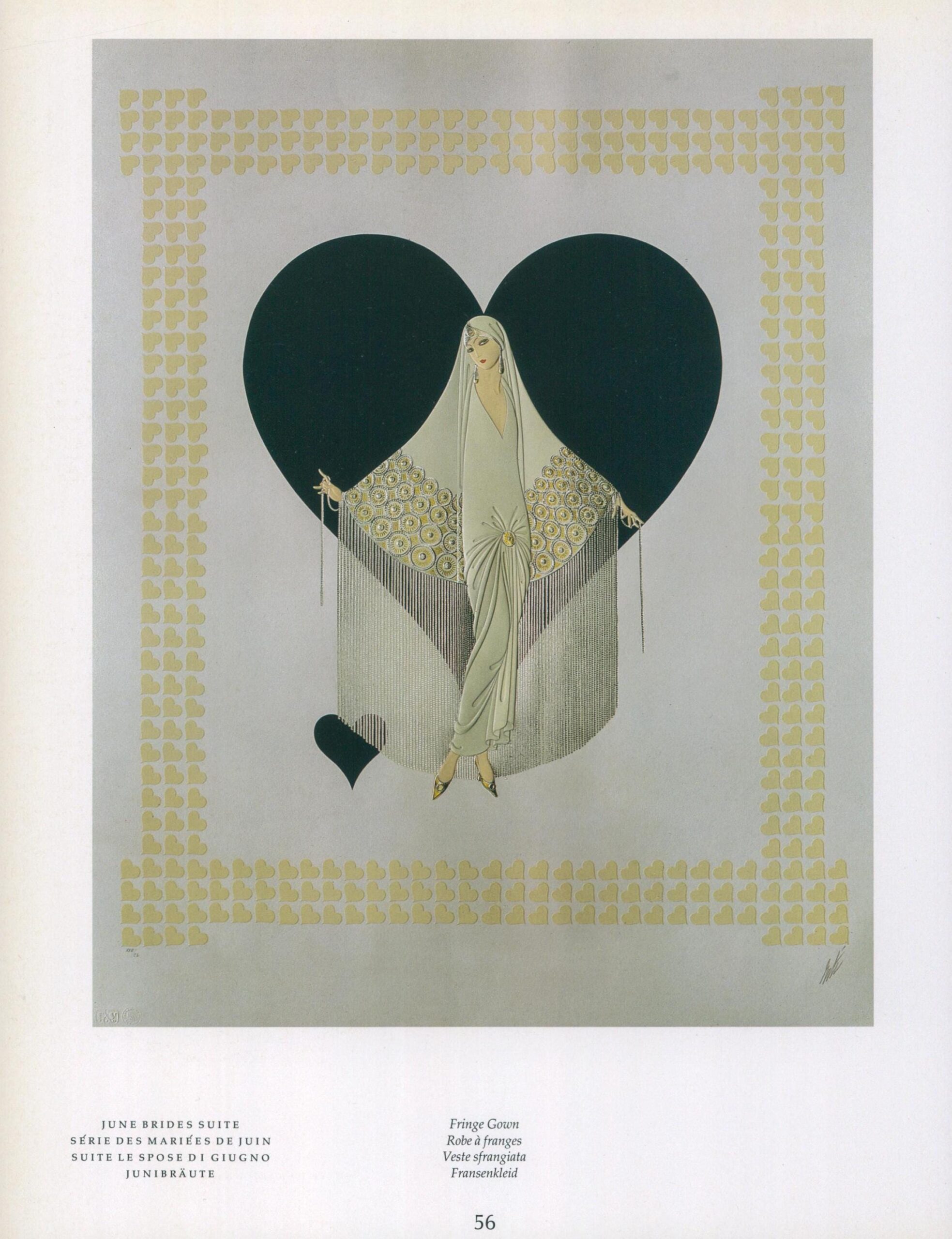 Erte Art Deco Print: Vintage "Fringe Gown" Book Page - Image 2