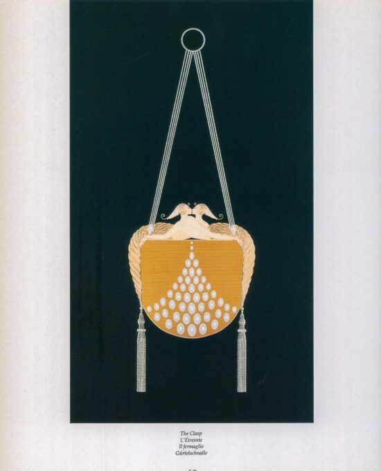 Vintage Erte Art Deco Print: “The Clasp” Book Page (10×13.5″)