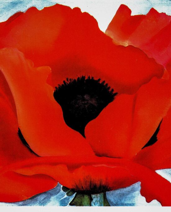 Georgia O’Keeffe print 1929 “Red Poppy” Original vintage color book page