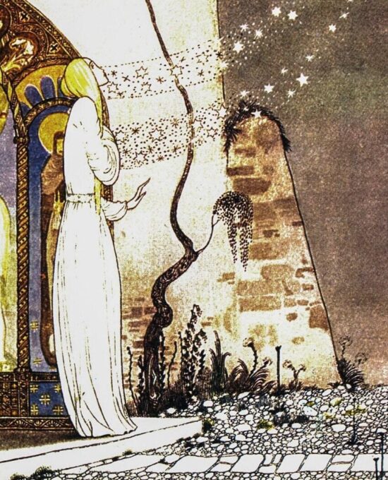 Kay Nielsen “The Lassie and Her Godmother” Vintage Art Print