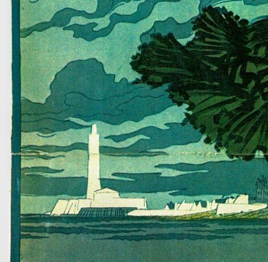 Eugene Grasset “Le Parasol” Vintage art book page