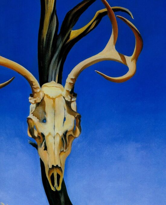 Georgia O’Keeffe print 1936 “Deer’s Skull with Pedernal” Original over-size vintage art book page