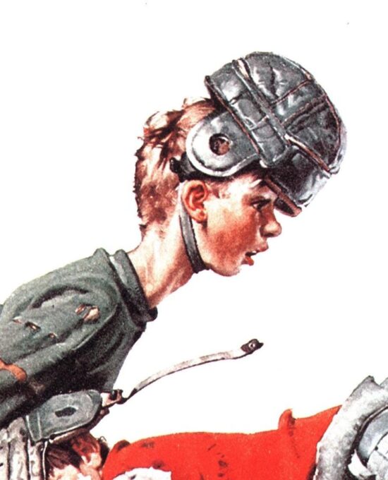 Norman Rockwell “Tackled” & “The Buggy Ride” Oversized 2-sided vintage art book page