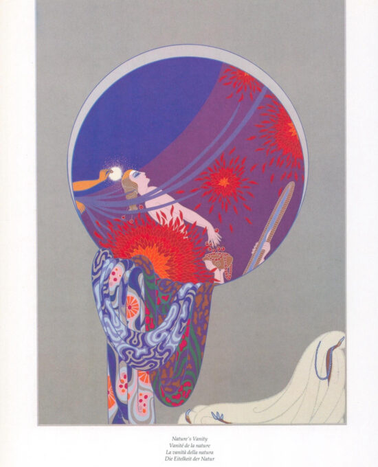 Vintage Erte Fashion Print: “Nature’s Vanity” vintage lithograph