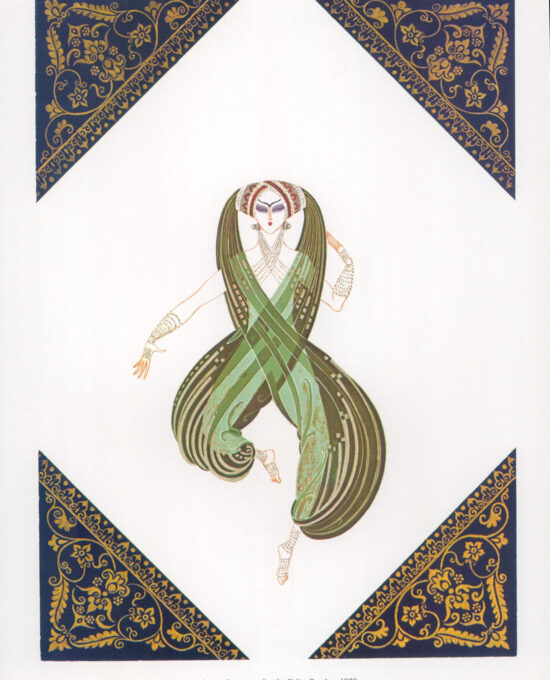 Erte Theatrical Costume vintage print “Oriental costume for Folies-Bergere” 1920