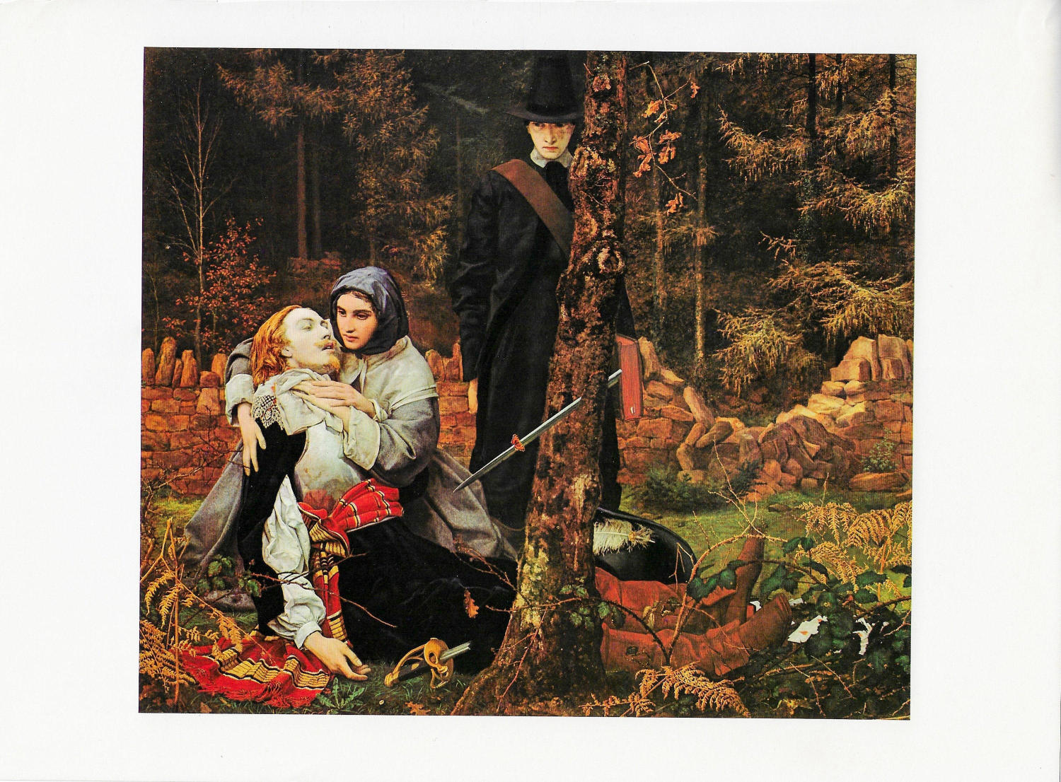 The Wounded Cavalier '70s art book print William Shakespeare Burton - Image 2