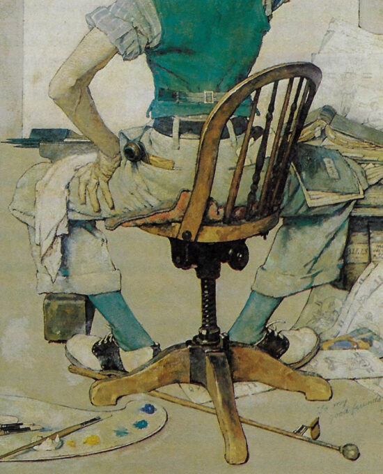 Norman Rockwell Vintage art book page “The Artist” October 1938