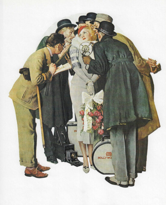 Norman Rockwell Vintage art book page “The Interview” March 1936