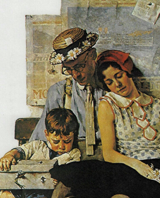 Norman Rockwell Vintage art book page “Home from Vacation” September 1930