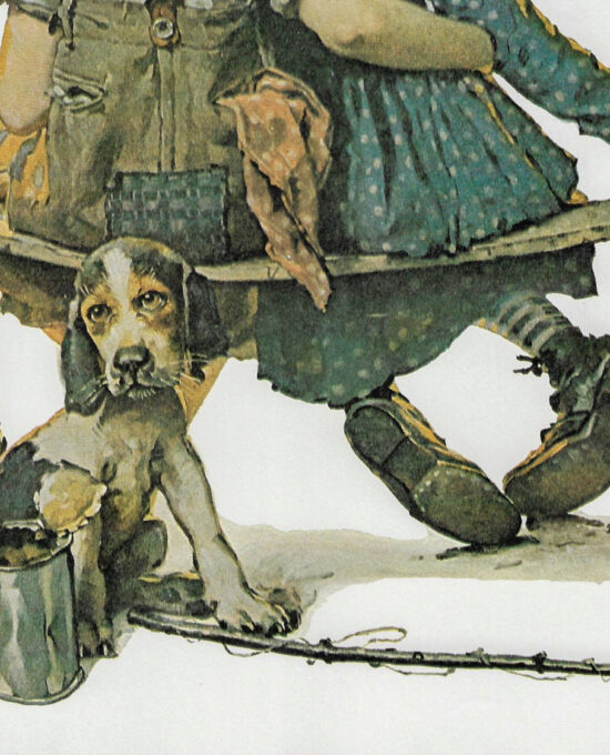Norman Rockwell Vintage art book page “First Love” April 1926