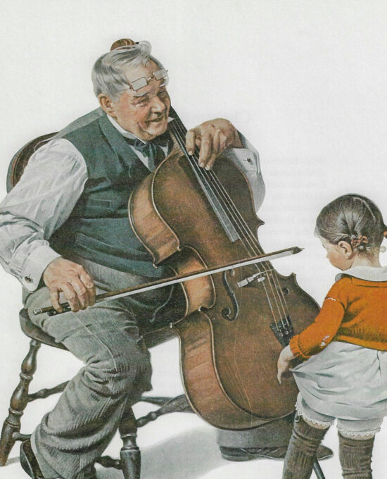 Norman Rockwell Vintage art book page “Private Concert” February 1923