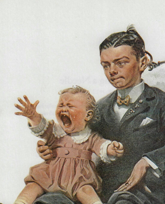 Norman Rockwell Vintage art book page “Sitting for a Portrait” July 1921