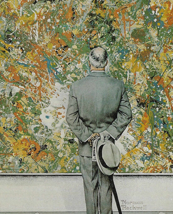 Norman Rockwell Vintage art book page “The Connoisseur” January 1962