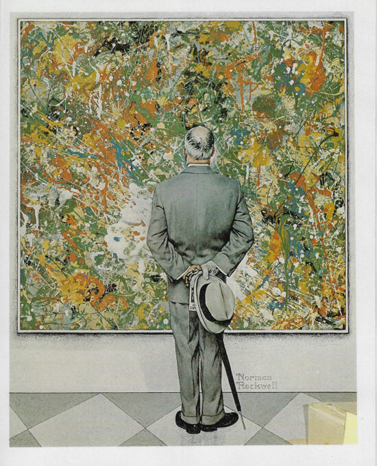 Norman Rockwell Vintage art book page “The Connoisseur” January 1962