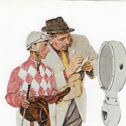 Norman Rockwell Vintage art book page "Weighing In" June 1958